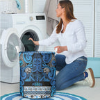 Aotearoa Iwi Ngati Porou Laundry Basket Maori Wharenui House Tribal Pattern