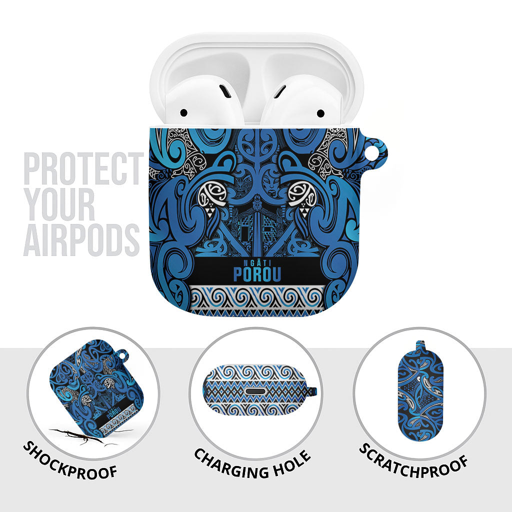 Aotearoa Iwi Ngati Porou AirPods Case Maori Wharenui House Tribal Pattern