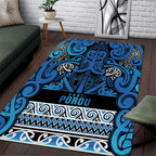 Aotearoa Iwi Ngati Porou Area Rug Maori Wharenui House Tribal Pattern