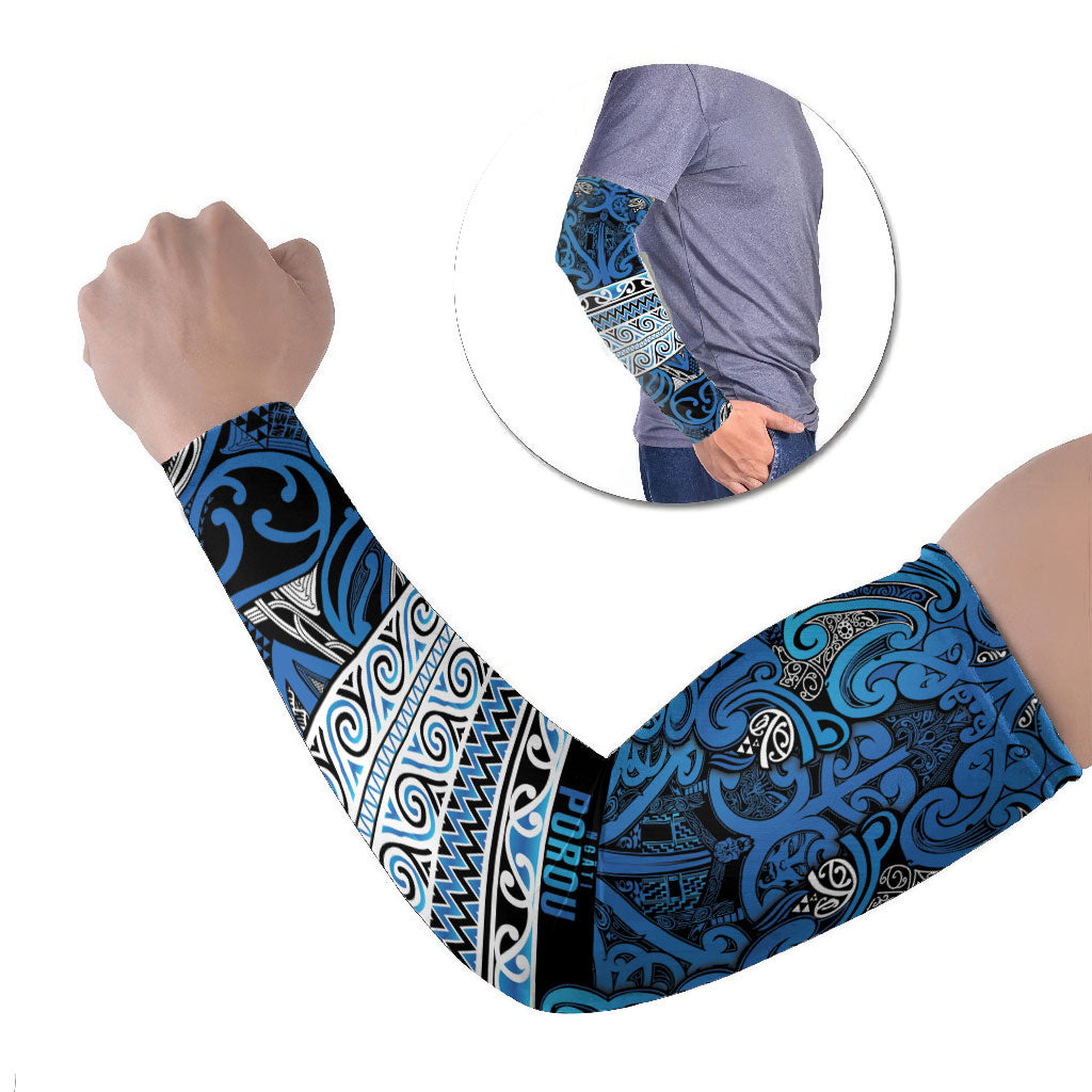 Aotearoa Iwi Ngati Porou Arm Sleeves Maori Wharenui House Tribal Pattern