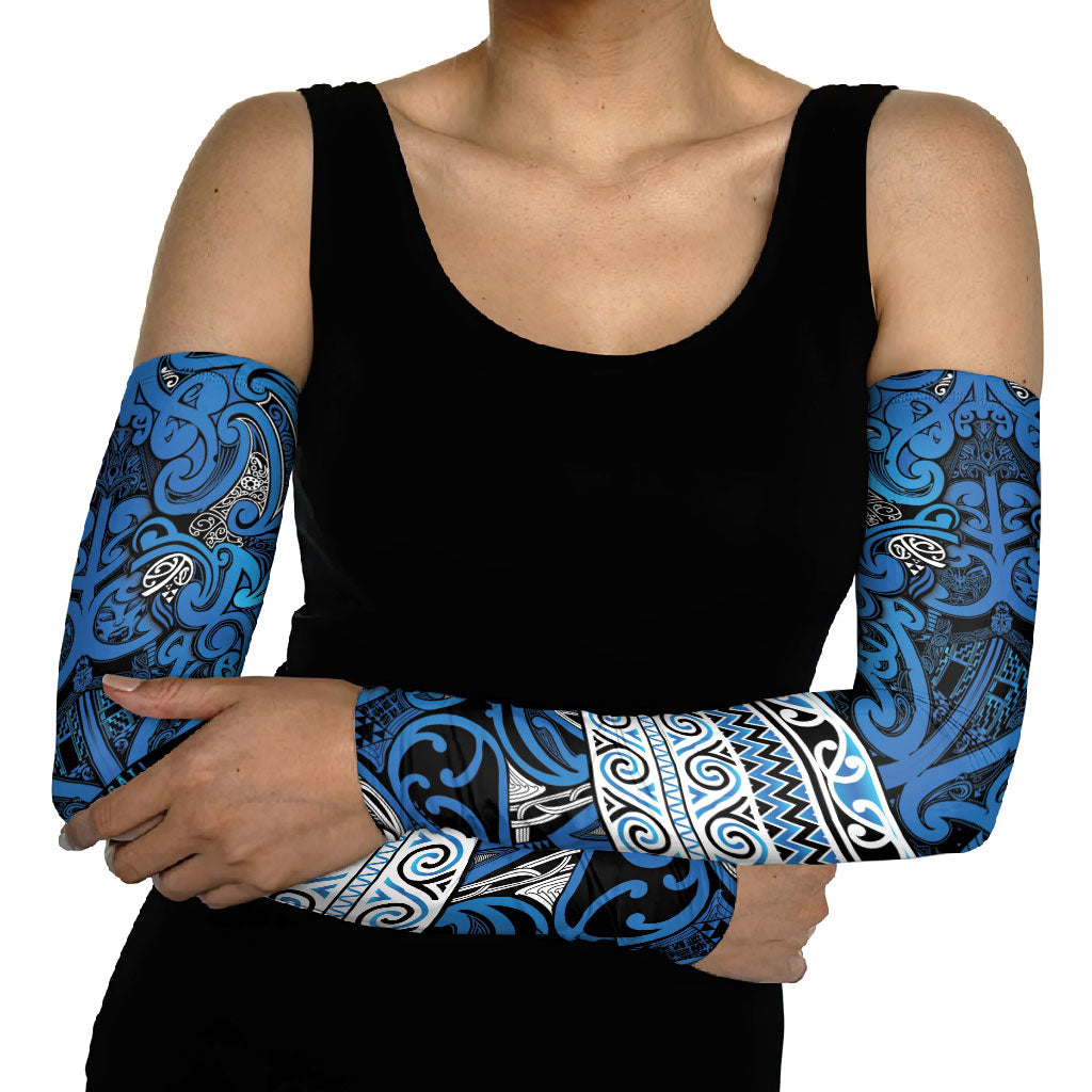Aotearoa Iwi Ngati Porou Arm Sleeves Maori Wharenui House Tribal Pattern