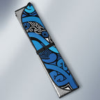 Aotearoa Iwi Ngati Porou Auto Sun Shade Maori Wharenui House Tribal Pattern
