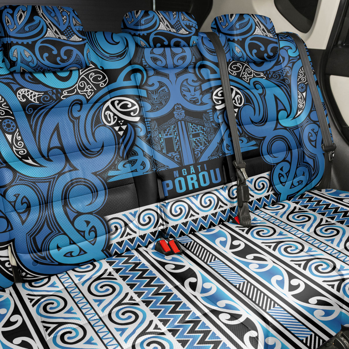 Aotearoa Iwi Ngati Porou Back Car Seat Cover Maori Wharenui House Tribal Pattern