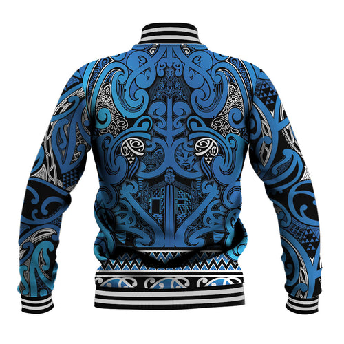 Aotearoa Iwi Ngati Porou Baseball Jacket Maori Wharenui House Tribal Pattern