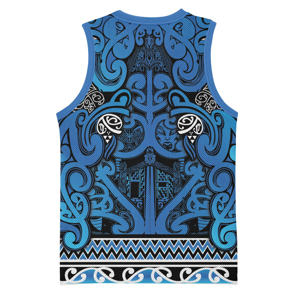 Aotearoa Iwi Ngati Porou Basketball Jersey Maori Wharenui House Tribal Pattern