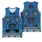 Aotearoa Iwi Ngati Porou Basketball Jersey Maori Wharenui House Tribal Pattern
