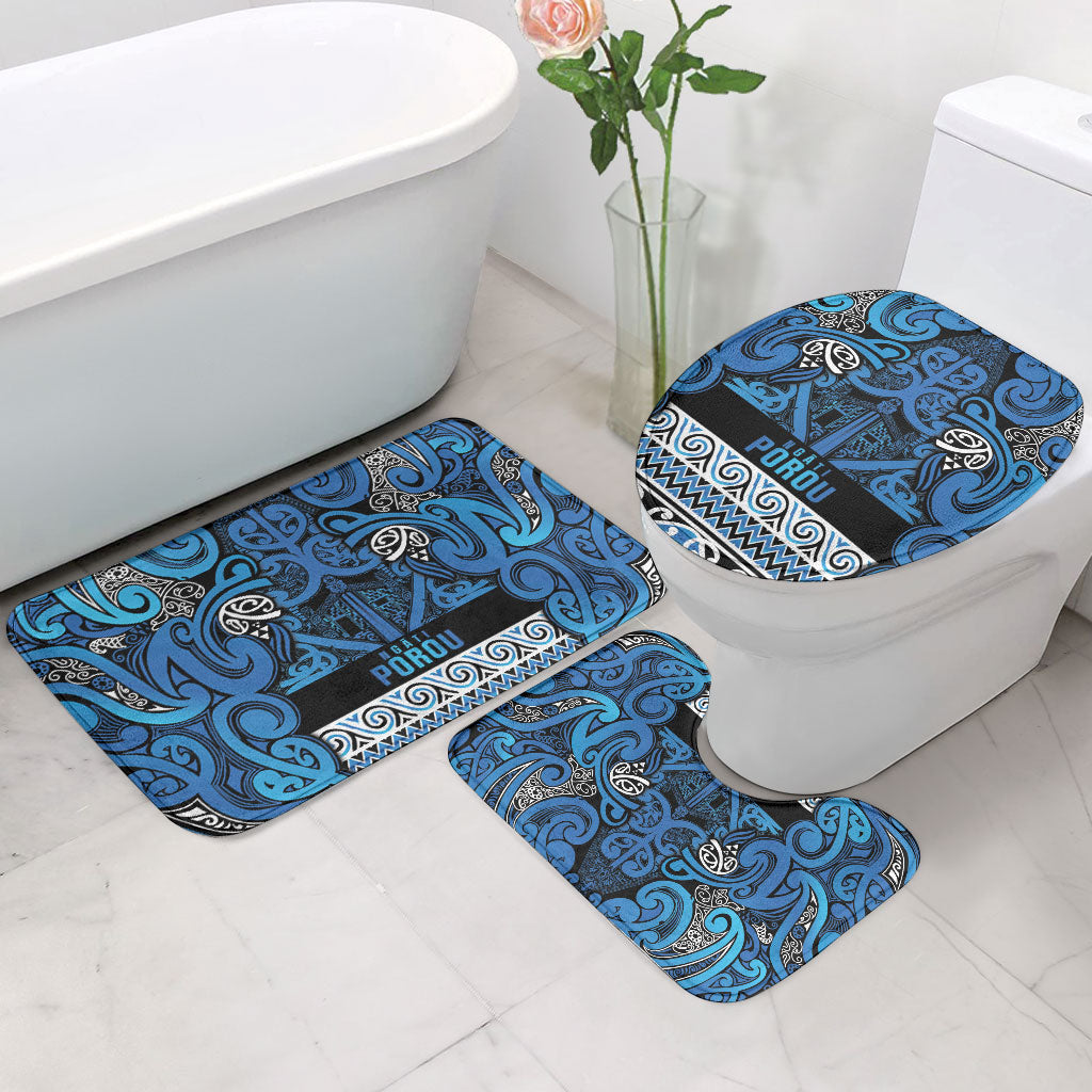 Aotearoa Iwi Ngati Porou Bathroom Set Maori Wharenui House Tribal Pattern
