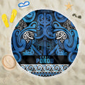 Aotearoa Iwi Ngati Porou Beach Blanket Maori Wharenui House Tribal Pattern