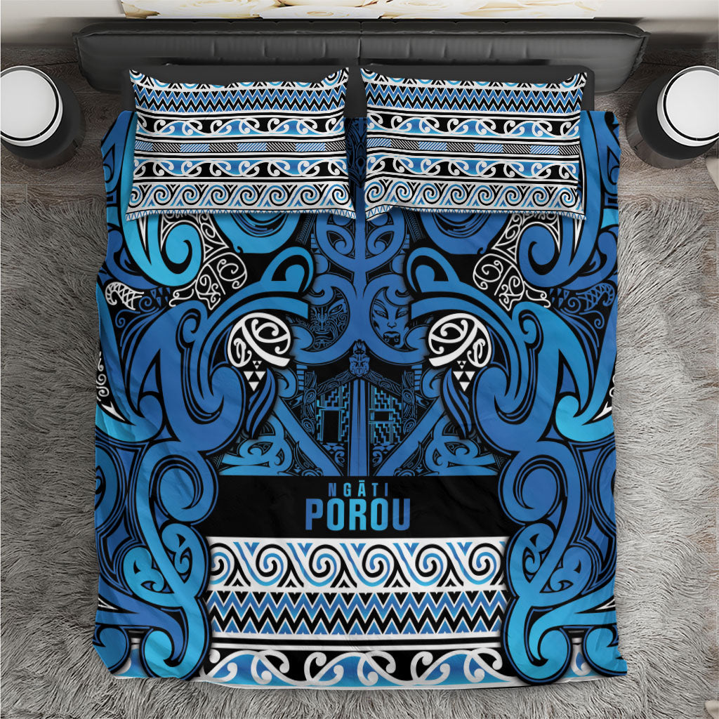 Aotearoa Iwi Ngati Porou Bedding Set Maori Wharenui House Tribal Pattern
