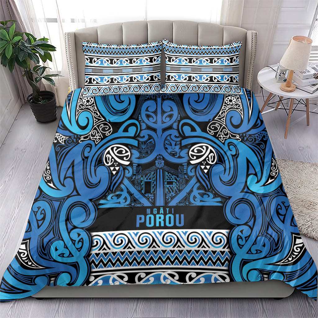 Aotearoa Iwi Ngati Porou Bedding Set Maori Wharenui House Tribal Pattern
