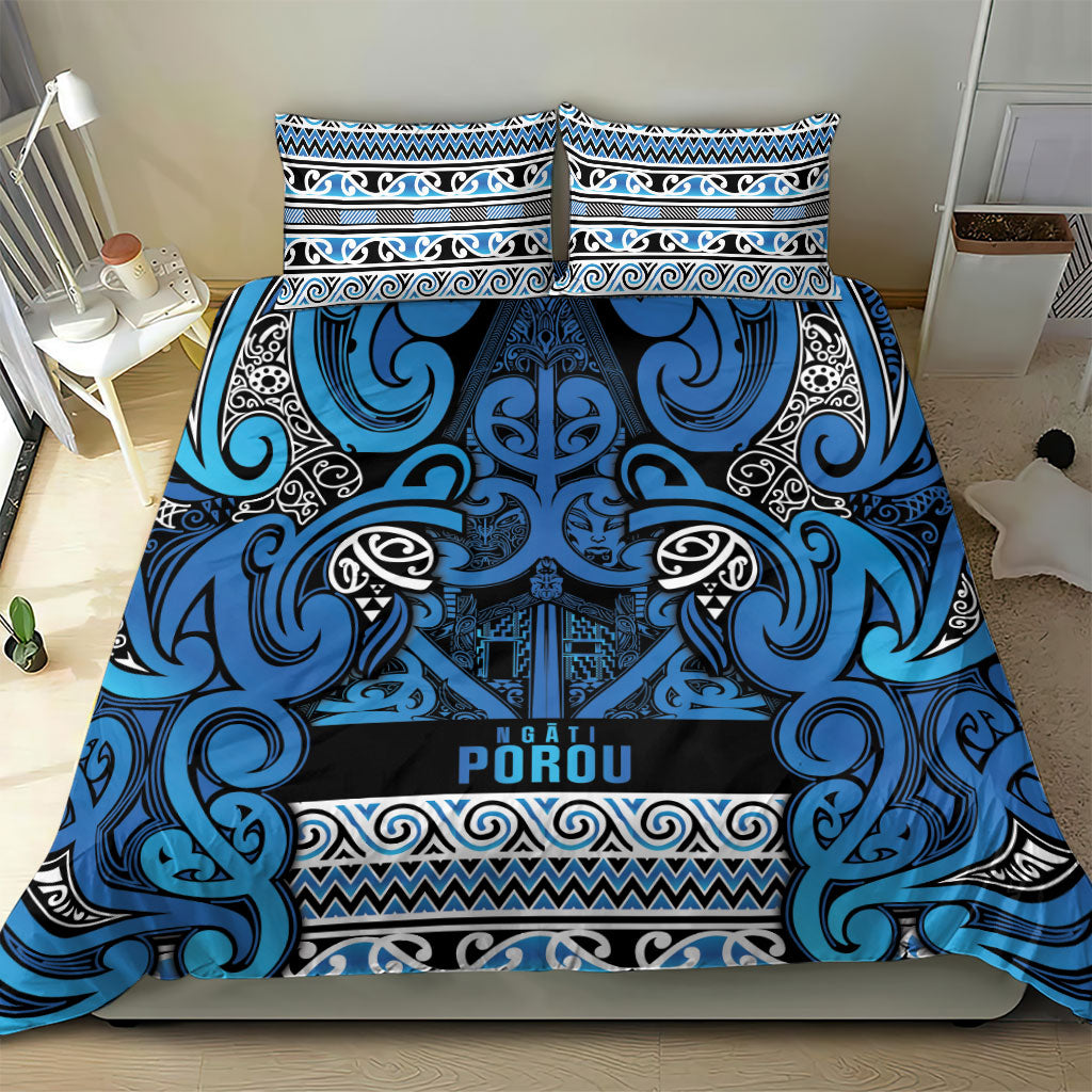 Aotearoa Iwi Ngati Porou Bedding Set Maori Wharenui House Tribal Pattern