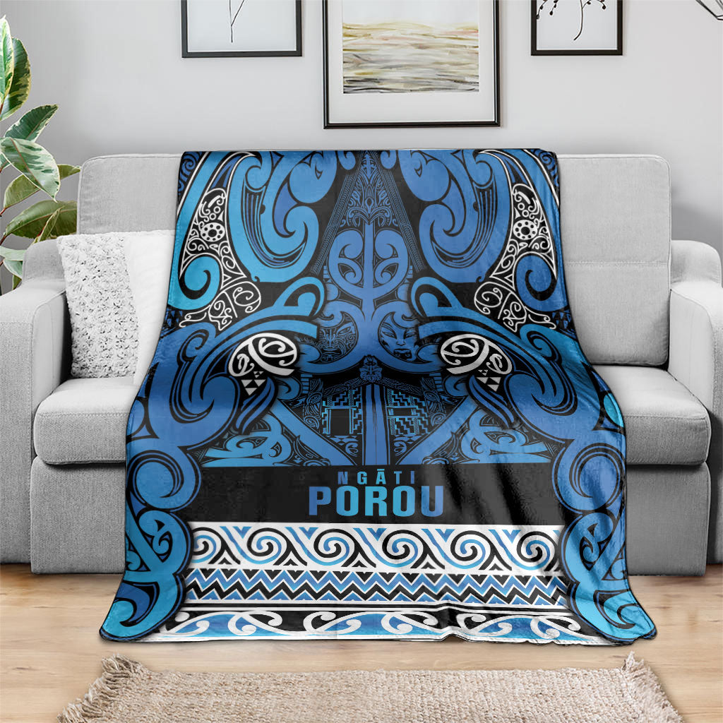 Aotearoa Iwi Ngati Porou Blanket Maori Wharenui House Tribal Pattern