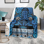 Aotearoa Iwi Ngati Porou Blanket Maori Wharenui House Tribal Pattern