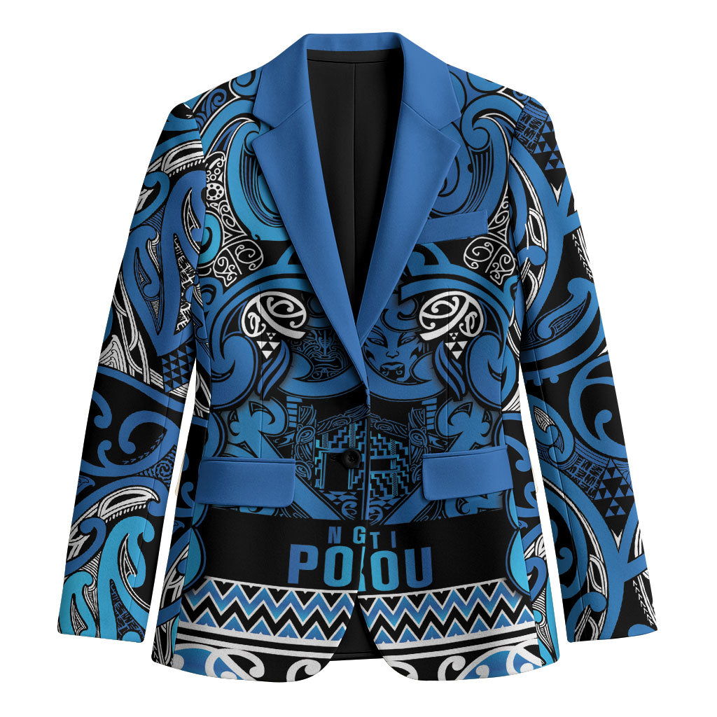 Aotearoa Iwi Ngati Porou Blazer Maori Wharenui House Tribal Pattern