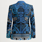 Aotearoa Iwi Ngati Porou Blazer Maori Wharenui House Tribal Pattern