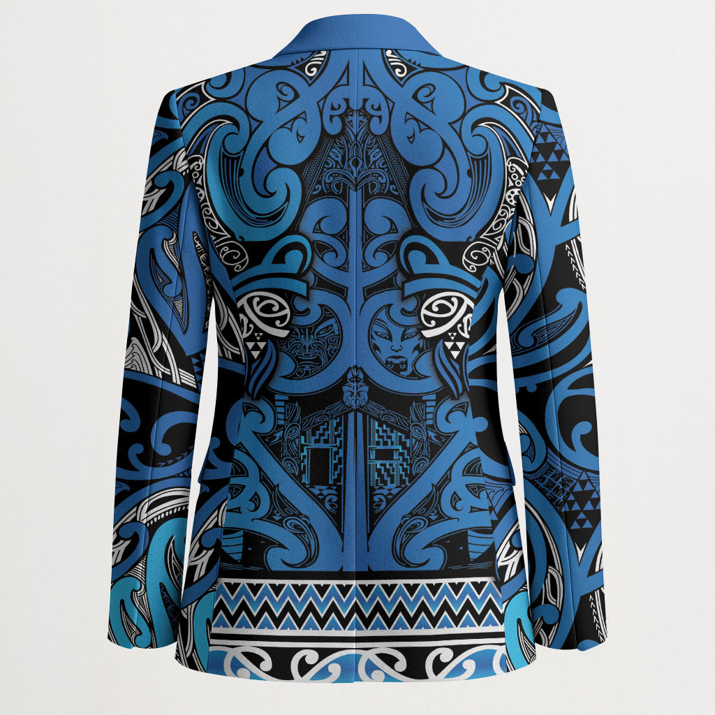 Aotearoa Iwi Ngati Porou Blazer Maori Wharenui House Tribal Pattern