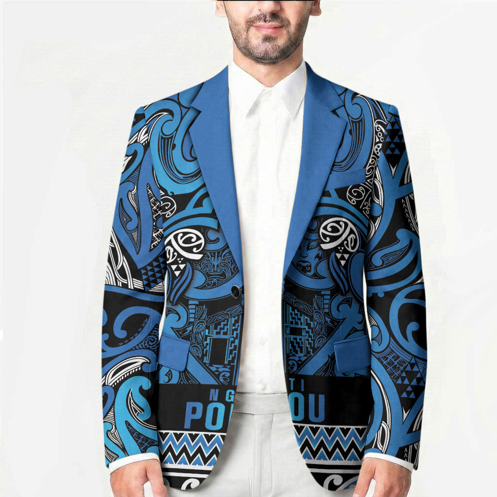 Aotearoa Iwi Ngati Porou Blazer Maori Wharenui House Tribal Pattern