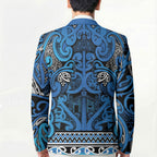 Aotearoa Iwi Ngati Porou Blazer Maori Wharenui House Tribal Pattern