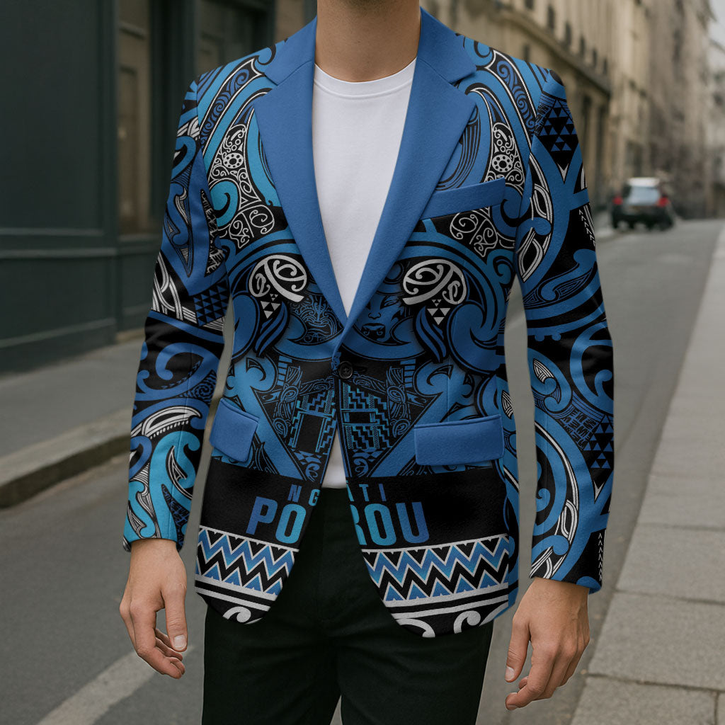 Aotearoa Iwi Ngati Porou Blazer Maori Wharenui House Tribal Pattern