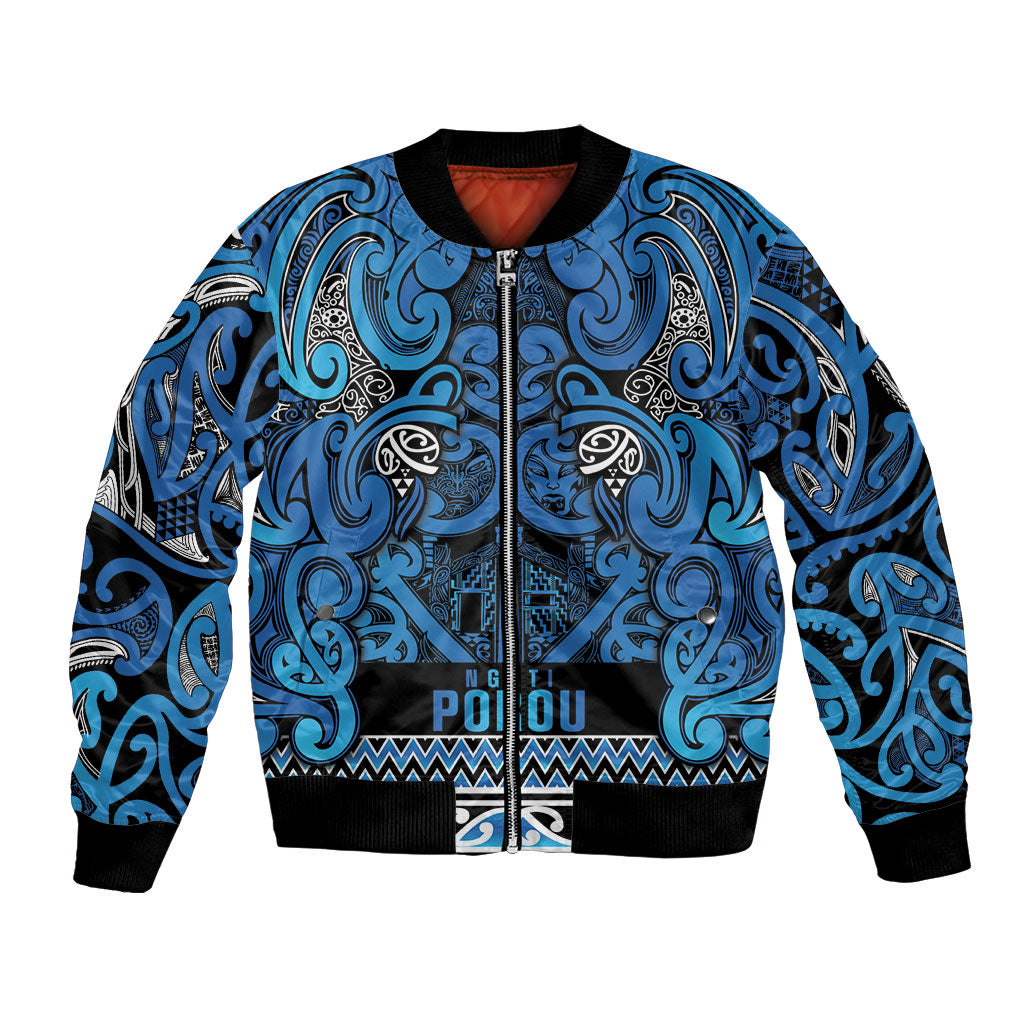 Aotearoa Iwi Ngati Porou Bomber Jacket Maori Wharenui House Tribal Pattern