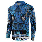 Aotearoa Iwi Ngati Porou Button Sweatshirt Maori Wharenui House Tribal Pattern