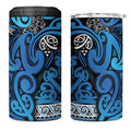 Aotearoa Iwi Ngati Porou 4 in 1 Can Cooler Tumbler Maori Wharenui House Tribal Pattern