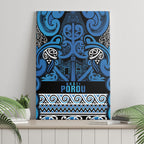 Aotearoa Iwi Ngati Porou Canvas Wall Art Maori Wharenui House Tribal Pattern