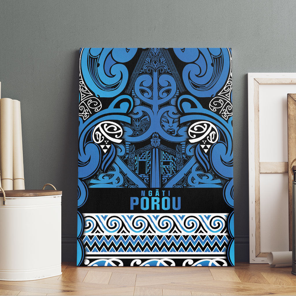 Aotearoa Iwi Ngati Porou Canvas Wall Art Maori Wharenui House Tribal Pattern