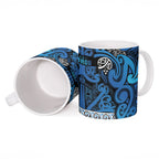 Aotearoa Iwi Ngati Porou Ceramic Mug Maori Wharenui House Tribal Pattern