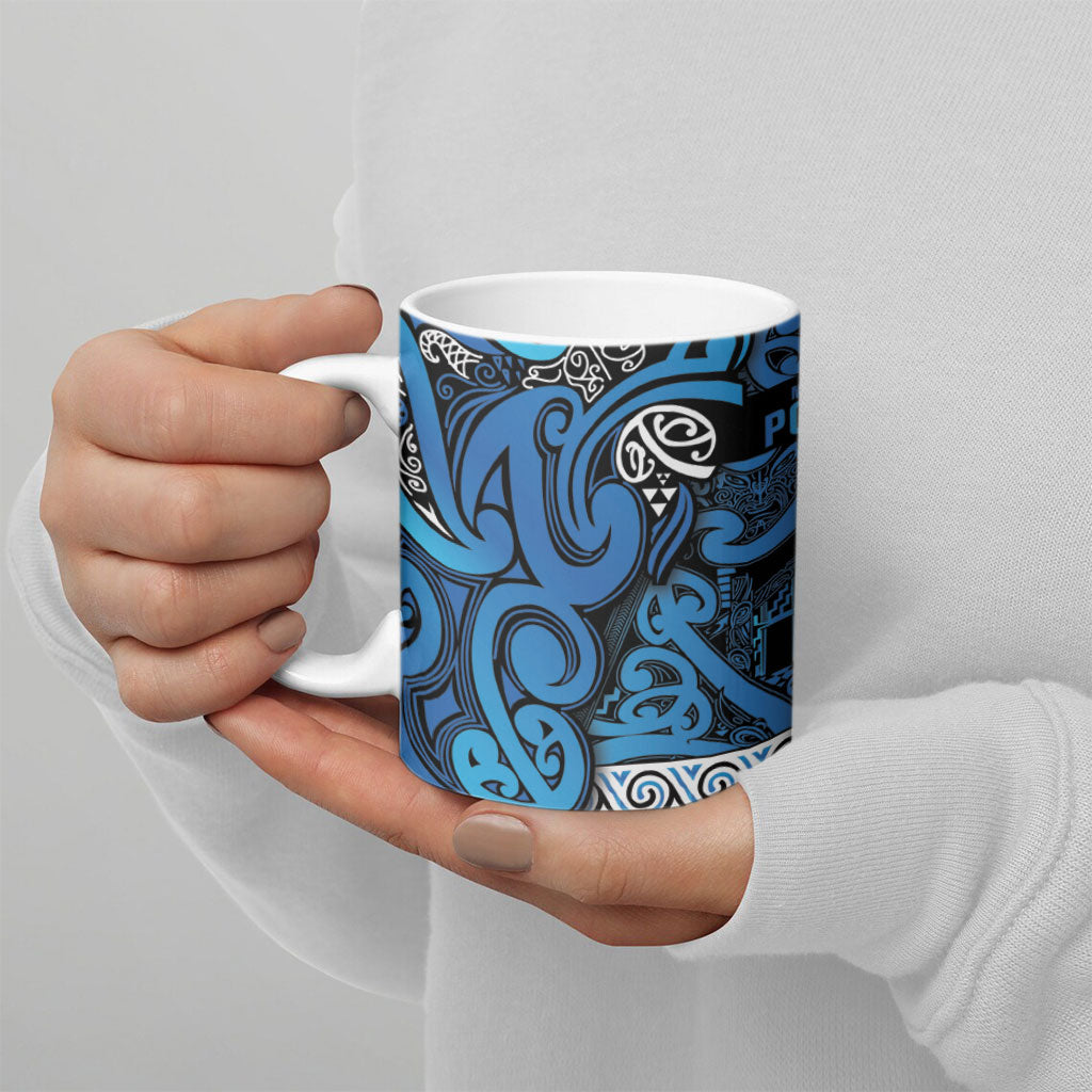Aotearoa Iwi Ngati Porou Ceramic Mug Maori Wharenui House Tribal Pattern