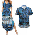 Aotearoa Iwi Ngati Porou Couples Matching Summer Maxi Dress and Hawaiian Shirt Maori Wharenui House Tribal Pattern