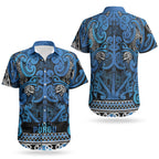 Aotearoa Iwi Ngati Porou Couples Matching Tank Maxi Dress and Hawaiian Shirt Maori Wharenui House Tribal Pattern