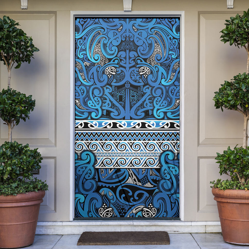 Aotearoa Iwi Ngati Porou Door Cover Maori Wharenui House Tribal Pattern