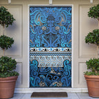 Aotearoa Iwi Ngati Porou Door Cover Maori Wharenui House Tribal Pattern