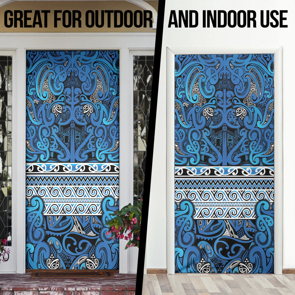 Aotearoa Iwi Ngati Porou Door Cover Maori Wharenui House Tribal Pattern