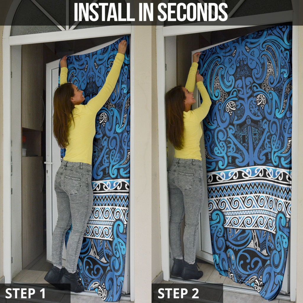 Aotearoa Iwi Ngati Porou Door Cover Maori Wharenui House Tribal Pattern