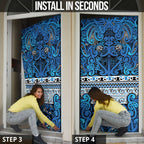 Aotearoa Iwi Ngati Porou Door Cover Maori Wharenui House Tribal Pattern