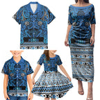 Aotearoa Iwi Ngati Porou Family Matching Puletasi and Hawaiian Shirt Maori Wharenui House Tribal Pattern