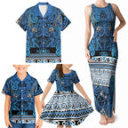 Aotearoa Iwi Ngati Porou Family Matching Tank Maxi Dress and Hawaiian Shirt Maori Wharenui House Tribal Pattern