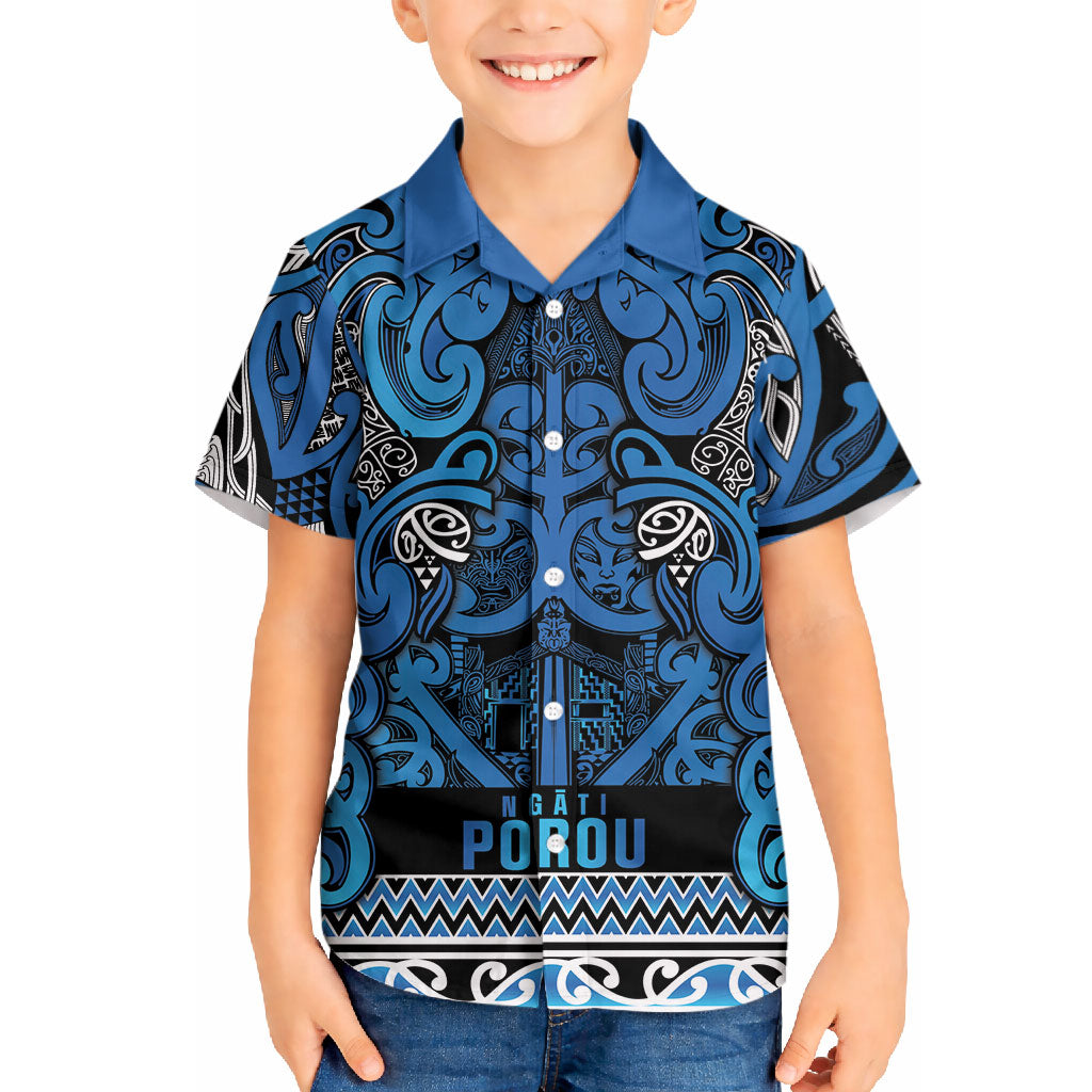 Aotearoa Iwi Ngati Porou Hawaiian Shirt Maori Wharenui House Tribal Pattern