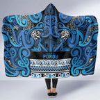 Aotearoa Iwi Ngati Porou Hooded Blanket Maori Wharenui House Tribal Pattern