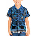 Aotearoa Iwi Ngati Porou Kid Hawaiian Shirt Maori Wharenui House Tribal Pattern
