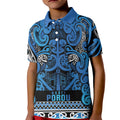 Aotearoa Iwi Ngati Porou Kid Polo Shirt Maori Wharenui House Tribal Pattern