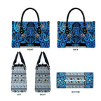 Aotearoa Iwi Ngati Porou Leather Bag Maori Wharenui House Tribal Pattern