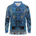 Aotearoa Iwi Ngati Porou Long Sleeve Polo Shirt Maori Wharenui House Tribal Pattern
