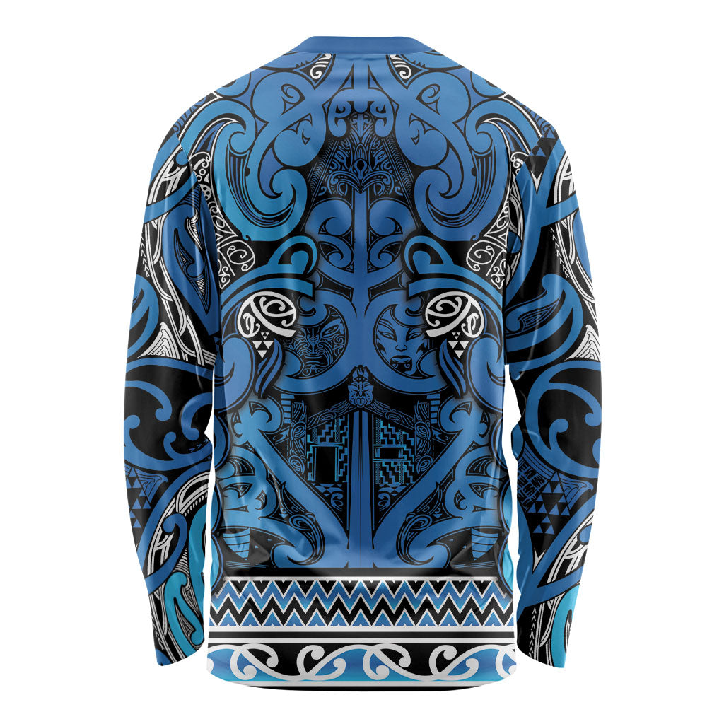 Aotearoa Iwi Ngati Porou Long Sleeve Shirt Maori Wharenui House Tribal Pattern