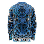 Aotearoa Iwi Ngati Porou Long Sleeve Shirt Maori Wharenui House Tribal Pattern