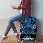 Aotearoa Iwi Ngati Porou Luggage Cover Maori Wharenui House Tribal Pattern
