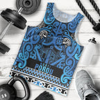 Aotearoa Iwi Ngati Porou Men Tank Top Maori Wharenui House Tribal Pattern