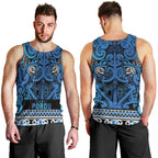 Aotearoa Iwi Ngati Porou Men Tank Top Maori Wharenui House Tribal Pattern